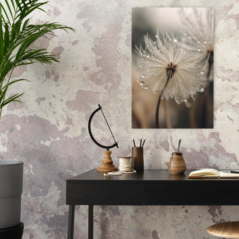 Treechild - Dewy Whisper, art mural contemporain abstrait, H 24 po x l 16 po