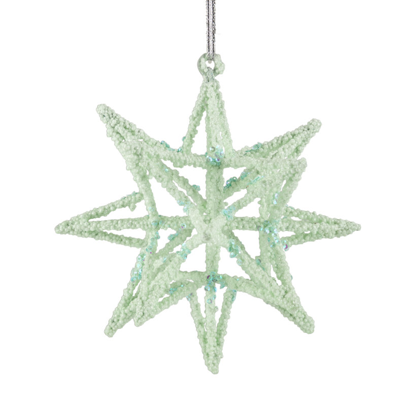 Ornement de Noël en étoile 6,75 "vert clair