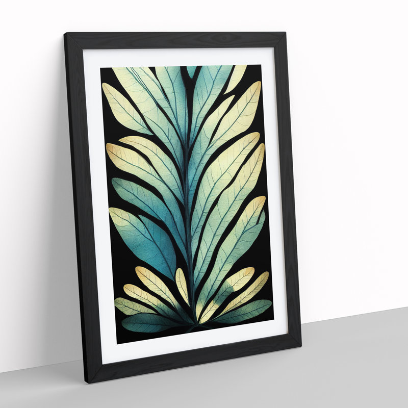 XV1022-4513X The Dynamic Leaf - Single Picture Frame Print, Black Framed, 46cm H x 34cm W x 2cm D
