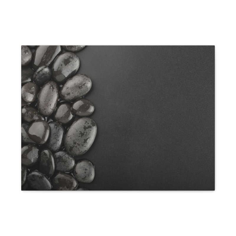 Art floral sur toile noire, H 18 po x l 24 po