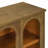 4-Door Large Storage Buffet Cabinet With Glass Doors, Arched Cabinet With Adjustable Shelves For Kitchen, Dining Room And Living Room (Old Pine)