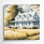 «Farm Farmhouse», art mural sur toile beige-1512346446