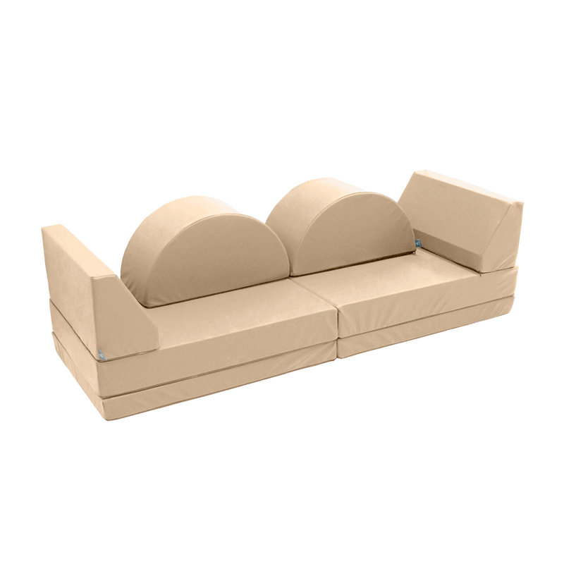 Canapé Blocksy + Play conçu pour le jeu actif et imaginatif, H 19 po x l 70 po x P 25 po, Cramoisi amélioré