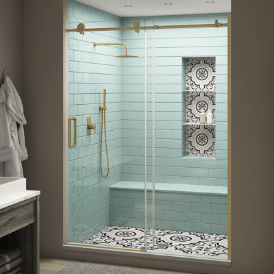 Porte de douche coulissante simple sans cadre l 44 po x H 80 po Coraline
