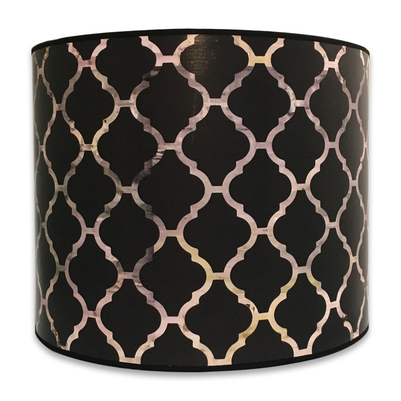 Abat-jour tambour en papier 8 "H , Noir