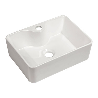 Ceramic Rectangular Vessel Bathroom Sink