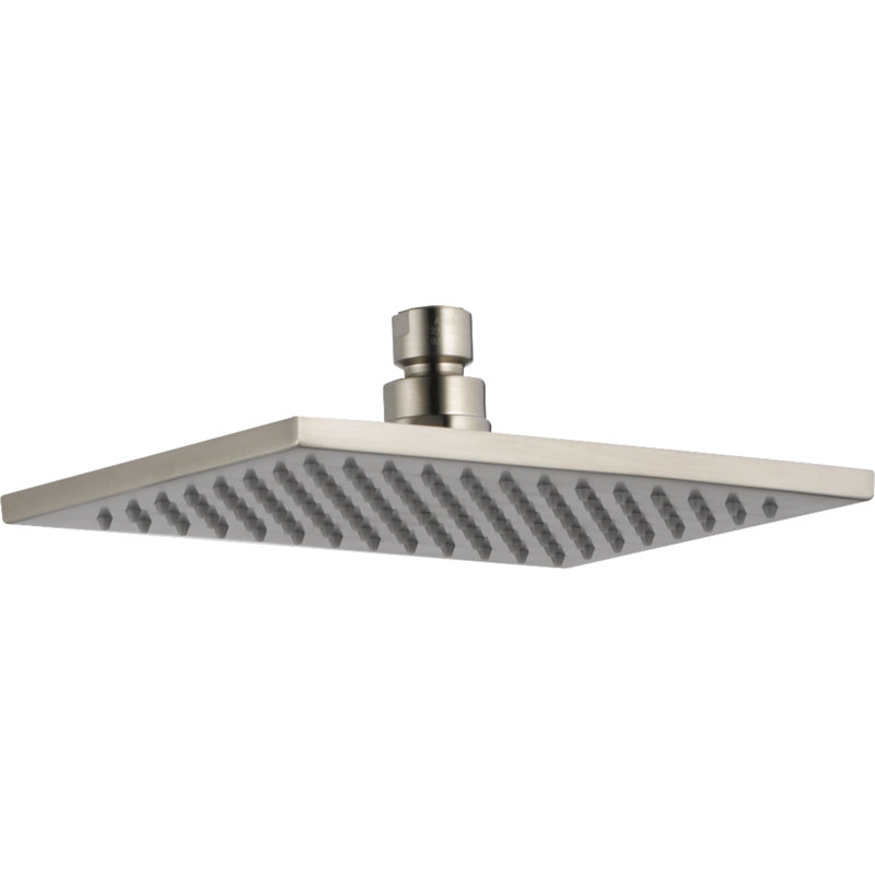 Rain Fixed Shower Head with Touch Clean, Lumicoat Stainless