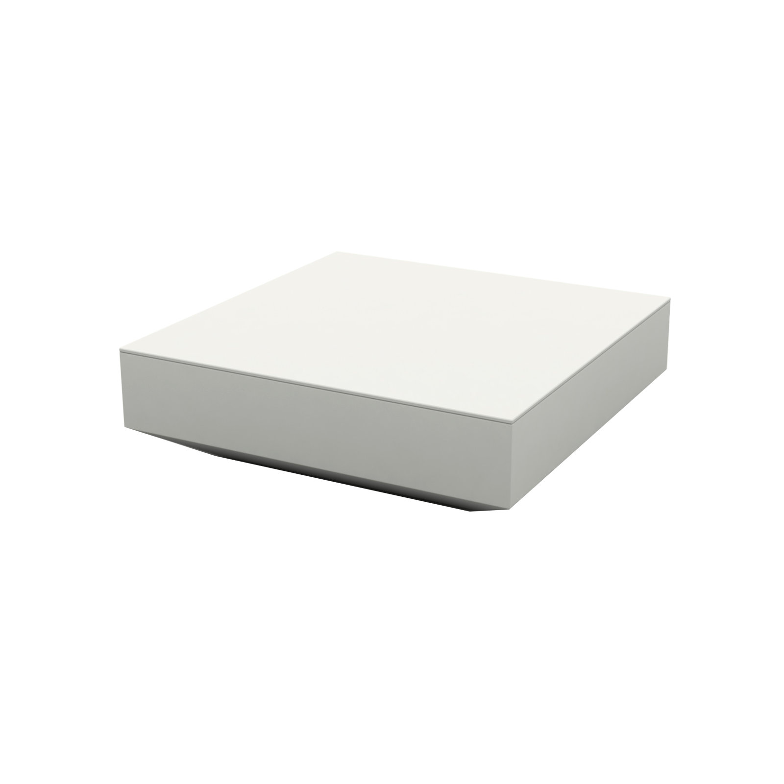 Vela Resin Coffee Table, 39.75" W x 39.75" L x 11.75" H, Ice