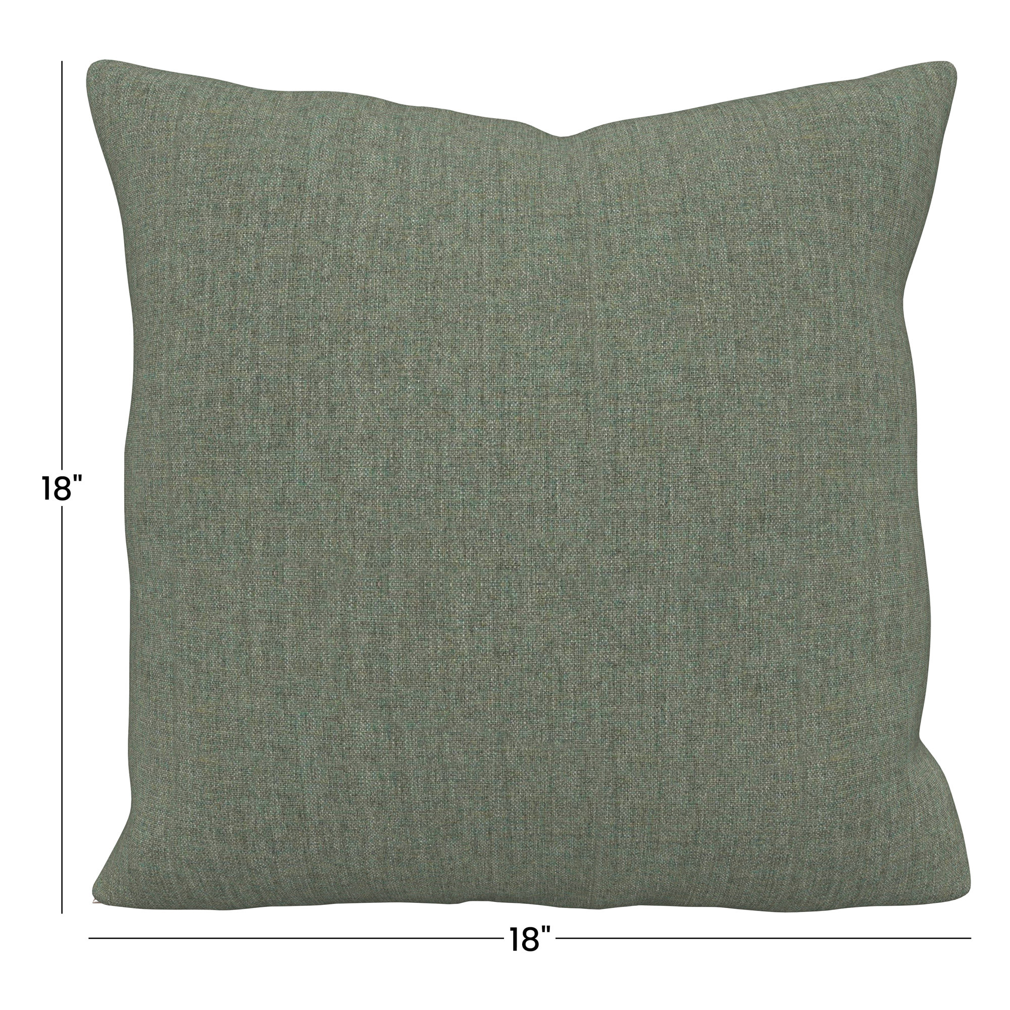 Gabi Indoor/Outdoor Throw Pillow, Square 18", Dark Green