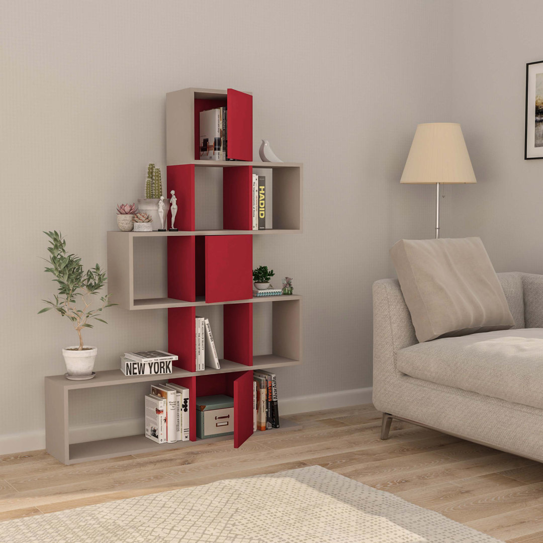 Chantay 160cm H x 302.26cm W Geometric Bookcase