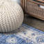 Tapis persan moderne bleu / ivoire Fenley-48927735