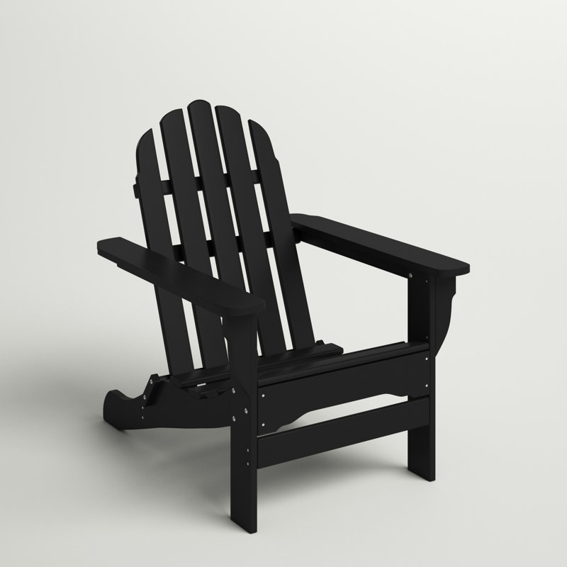Chaise Adirondack en plastique Leighton, Noir