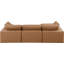 Canapé modulaire réversible de 120 po en similicuir de large avec repose-pieds-87141376