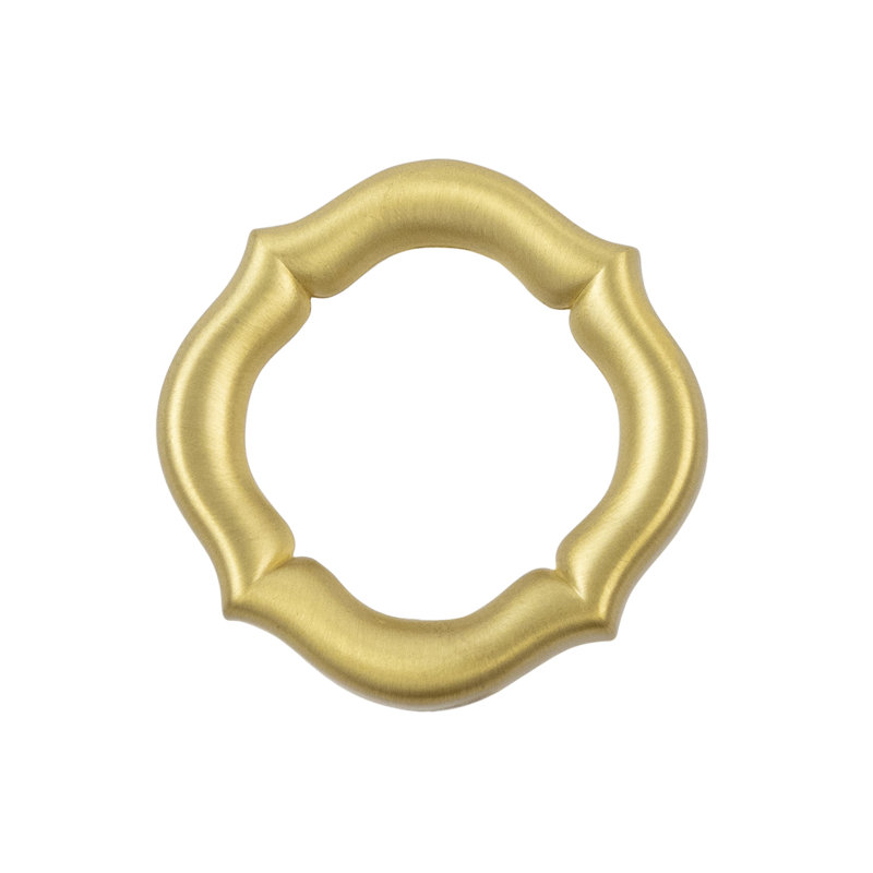 Trellis Collection Pendant Pull 2 Inch Diameter   , Brushed Golden Brass
