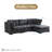 Eugenija 99"W Down Filled Modular Sectional-940000349