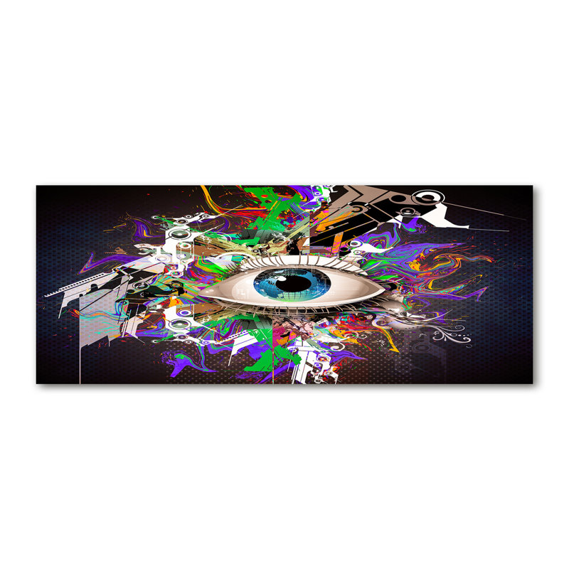 Abstract Eye - No Frame Print on Glass, 70cm H x 100cm W x 4cm D, Glass