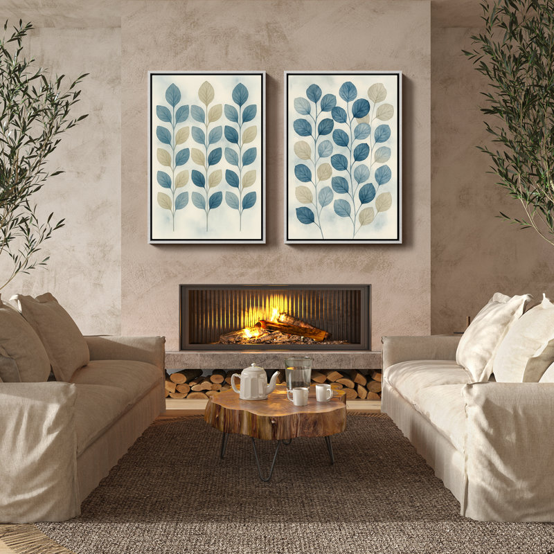Art mural encadré, rétro, antique, classique pour chambre à coucher - 2 panneaux, H 24 po x l 16 po, Blanc