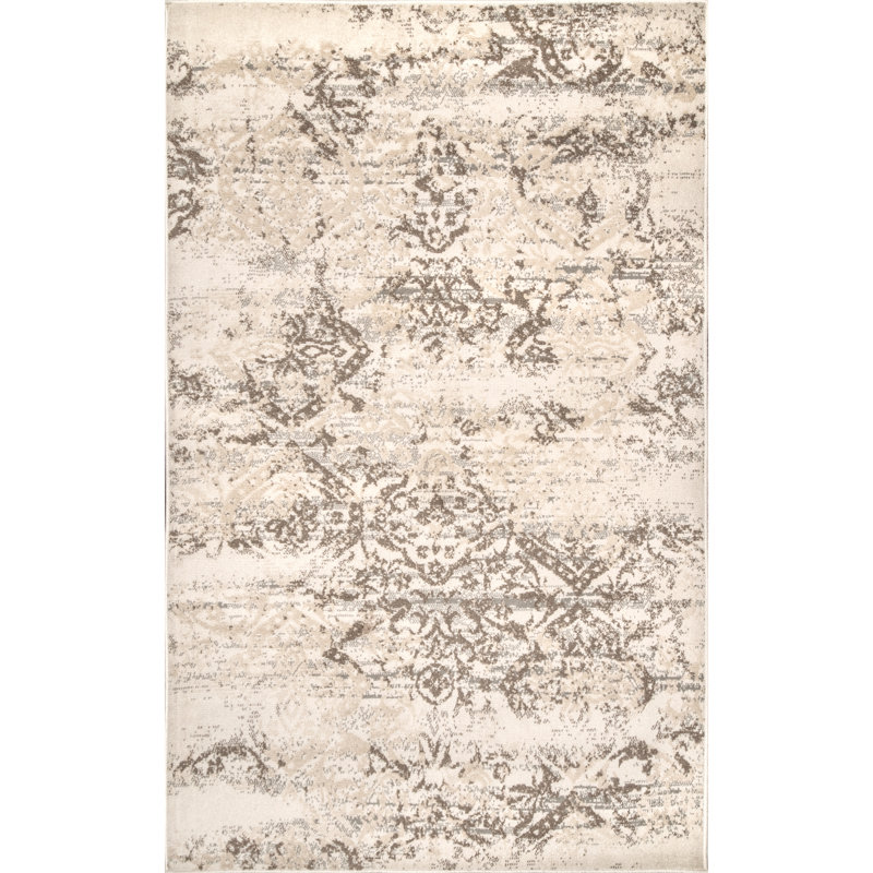 Tapis à motif floral et cachemire Shockley, Rectangle 4 pi x 6 pi