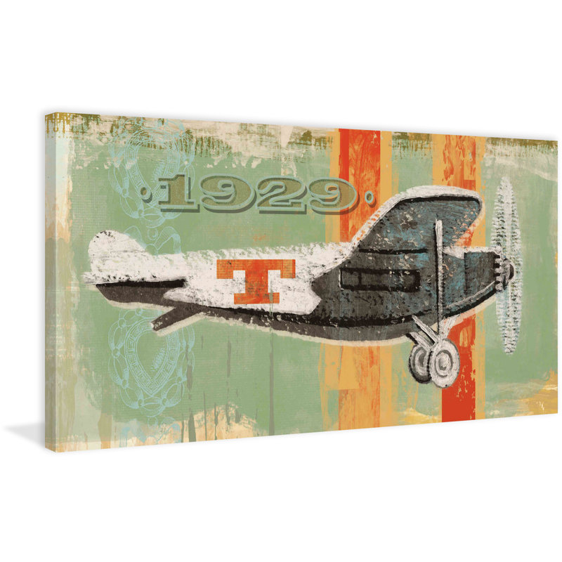 Vintage Plane 1929 by Alan Hopfensperger - Wrapped Canvas Print, 76cm H x 152cm W x 3.8cm D