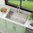 33in. Workstation Drop In Single Bowl 16-Gauge Stainless Steel Large Kitchen Sink with Accessories
