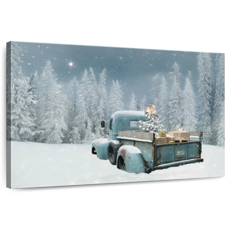 Camion bleu «Be The Light», H 34 po x l 51 po