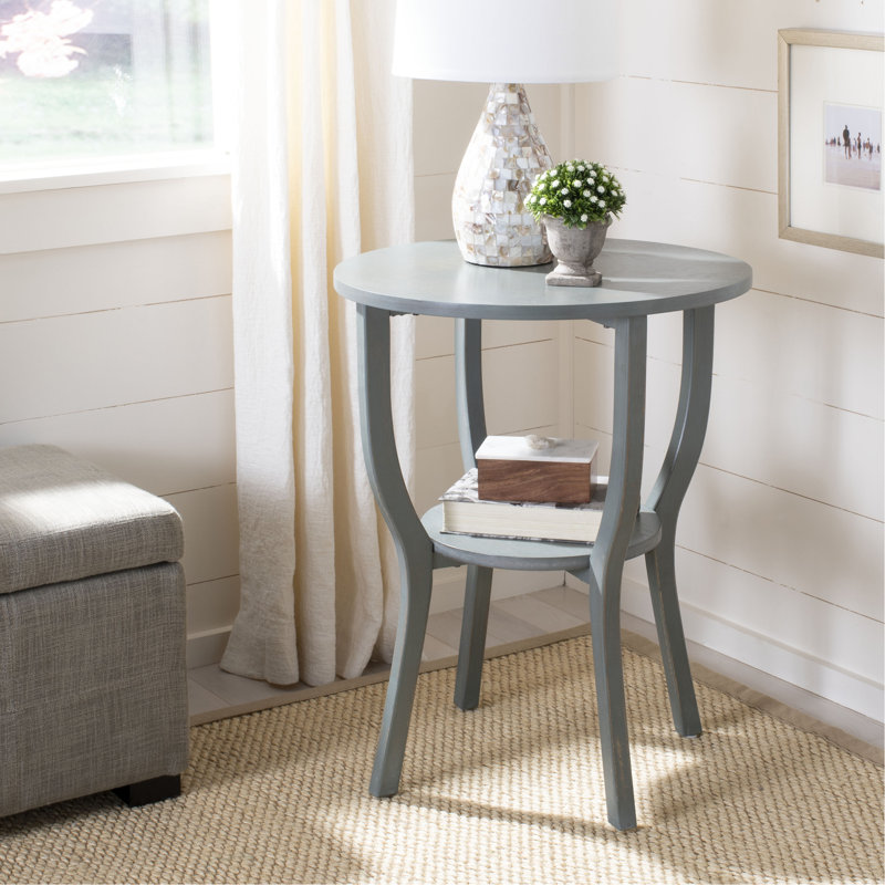 Applonia Solid Wood End Table, French Gray