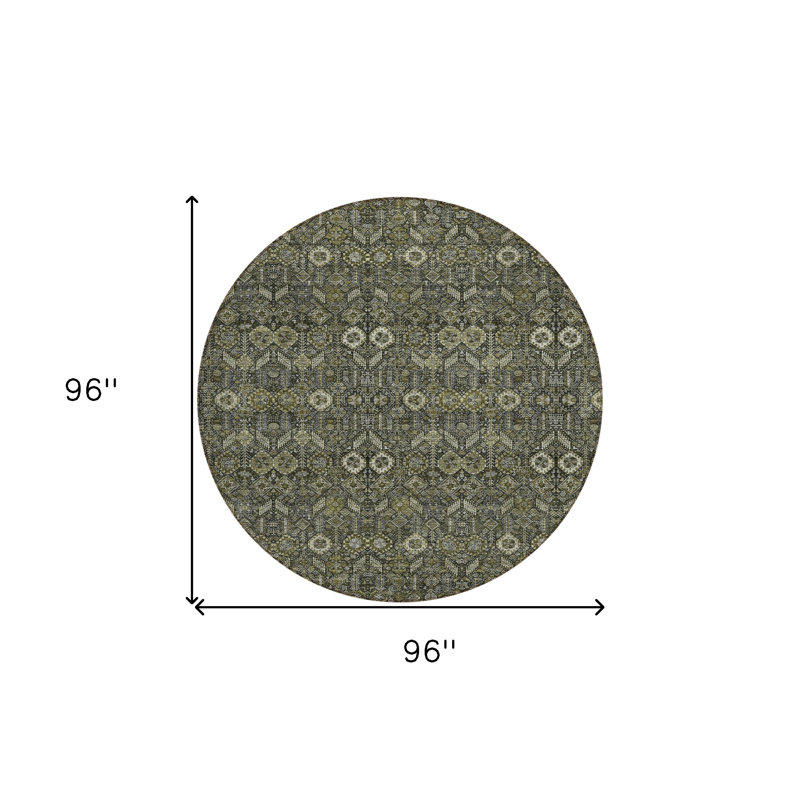Tapis d'intérieur rond 8 po