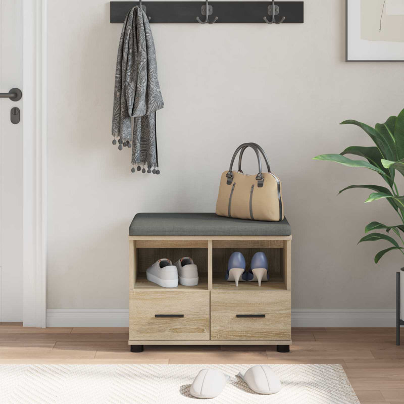 Storage Bench, Sonoma Oak, 46cm H x 60cm W x 38cm D