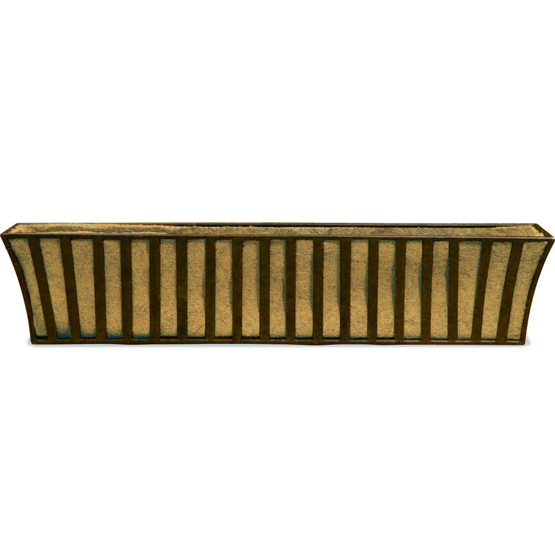 Boîte à fleurs en métal pour fenêtre Riggle, H 9 po x l 43 po x p 9 po, Bronze rouillé