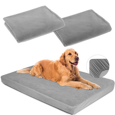 Dog Bed Covers Replacement Waterproof For Dog Bedding Washable Grey 2 Pack 35" X 44" XL