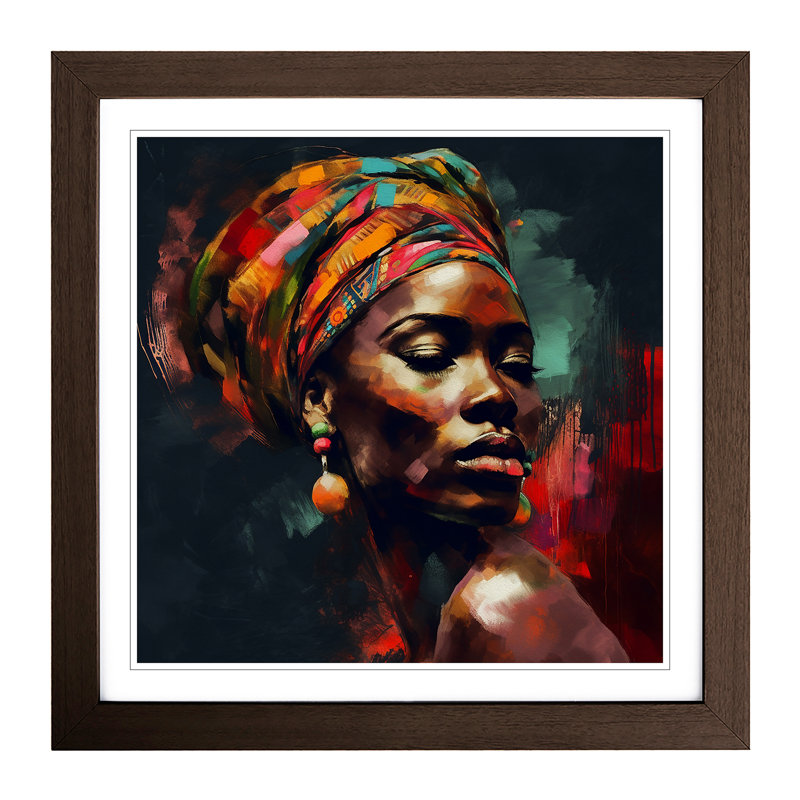 Single Picture Frame Print on Wood, Walnut