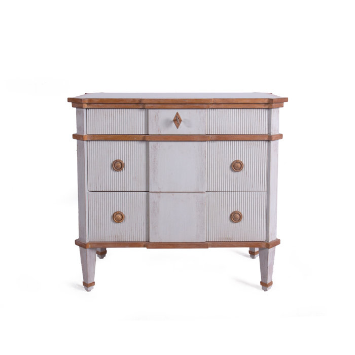 Hendric 3 - Drawer Solid Wood Nightstand