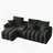 91.7 Inch Premium Teddy Fabric Sofa, Modern Sectional Cloud Sofa with Console, USB Charger, Cup Holder, and Storage for Living Room and Apartment