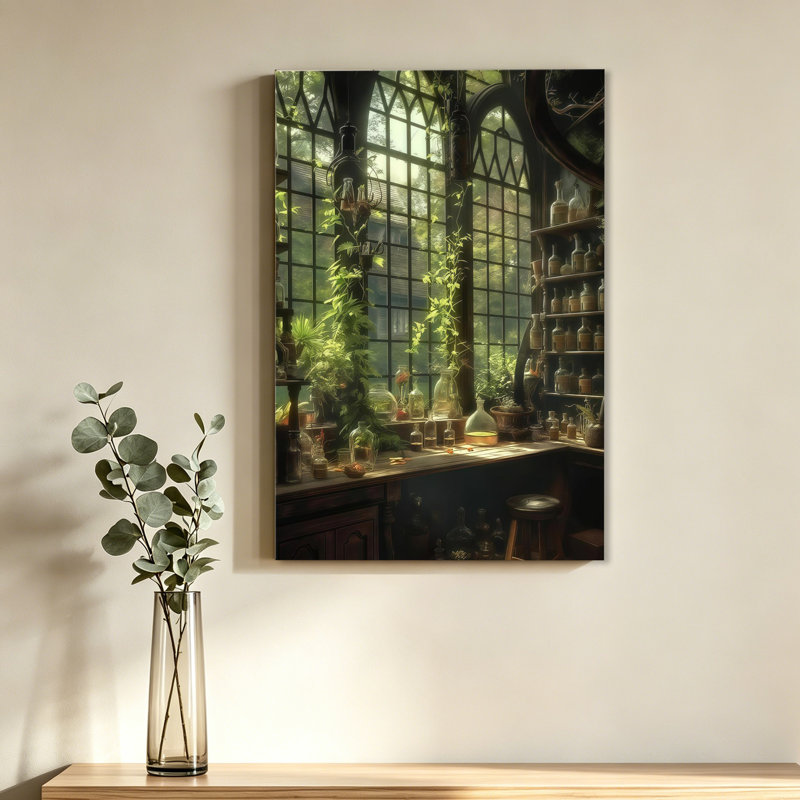 Art mural rétro sur toile gothique foncé, 24 po x 36 po
