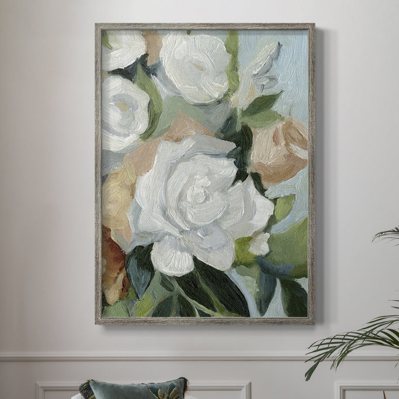 Bouquet Scatter I, reproduction encadrée - bois massif, H 21 po x l 17 po