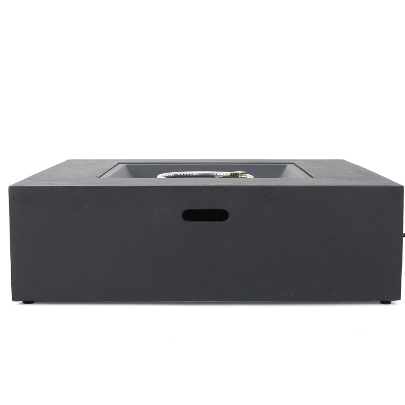 No Assembly Fire Table - 50,000 Outdoor, Dark Gray Appearance Outdoor Pit Square Tank, Assembly, Marginally Grey
