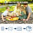 Outdoor Area Rug 9' x 18', Reversible Woven Polypropylene with Waterproof Finish, Geometric Pattern Patio Mat for Deck, Porch, Backyard or Beach-558808563-558808565