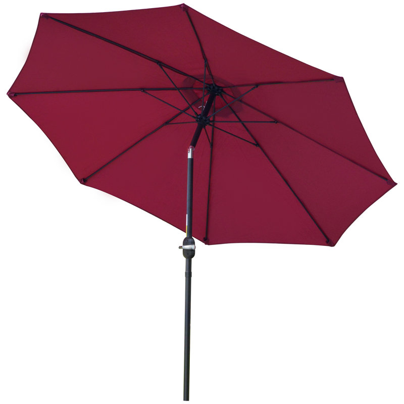 Brence 265cm Tilt Market Parasol, Red