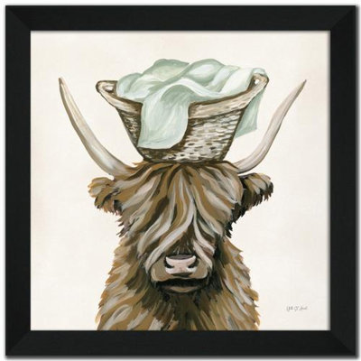 Art mural encadré Highland Cow