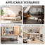 Canapé modulaire orange avec des housses lavables, une structure en bois massif et des coussins décoratifs pour appartement