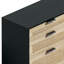 Commode contemporaine en rotin de 51 po avec tiroirs-2131172502