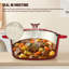 Cocotte en fonte émaillée 4,5 pte avec couvercle et accessoires - Batterie de cuisine rouge pour la cuisson, le rôtissage et les ragoûts-120346962-120199020