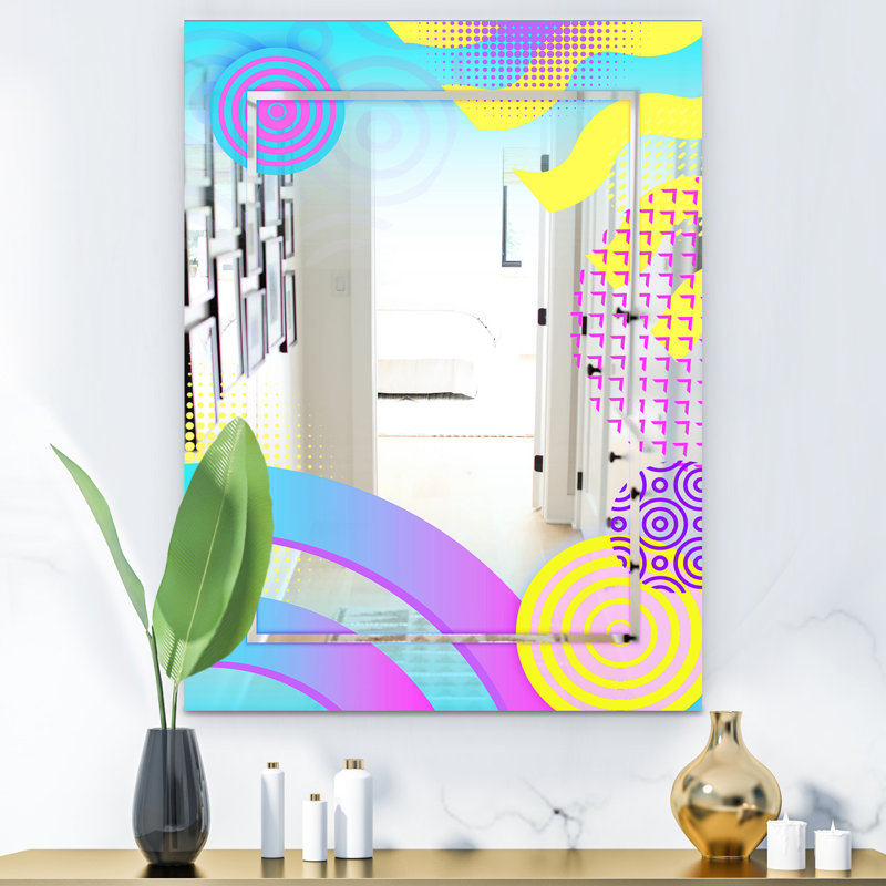 Miroir d'appoint Mid-Century Spacy Dimensions 11, H 39,4 po x l 29,5 po
