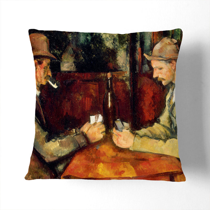 The Card Players Vol.3 Scatter Cushion, 40cm H x 40cm W x 15cm D