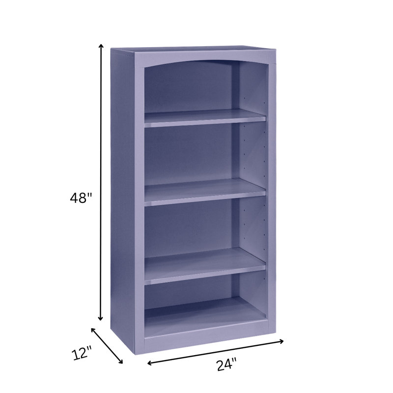 Bibliothèque classique Ossy, (4 tablettes) H 48 po x l 24 po x P 12 po, Bleu Wedgewood