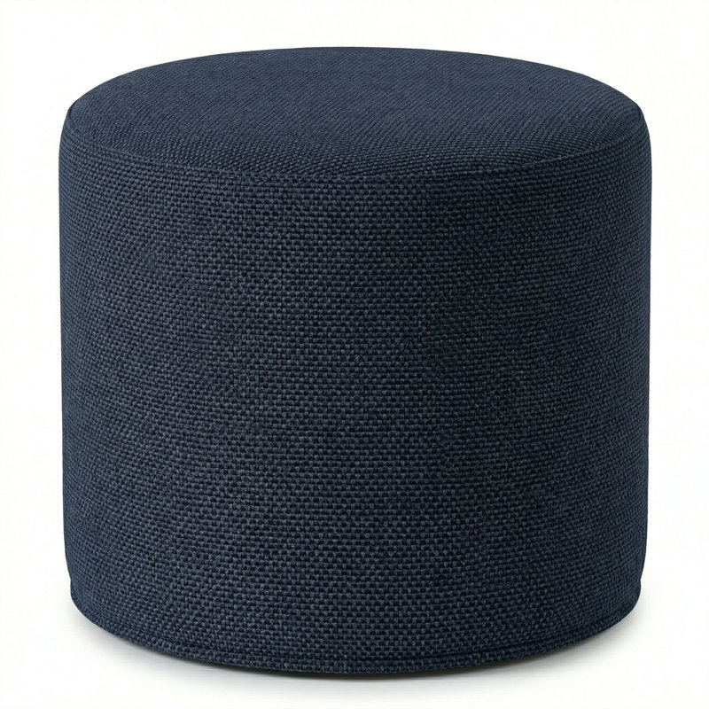 Pouf rond 20 po Berlin Hive Berlin Gardens, Bleu marine foncé