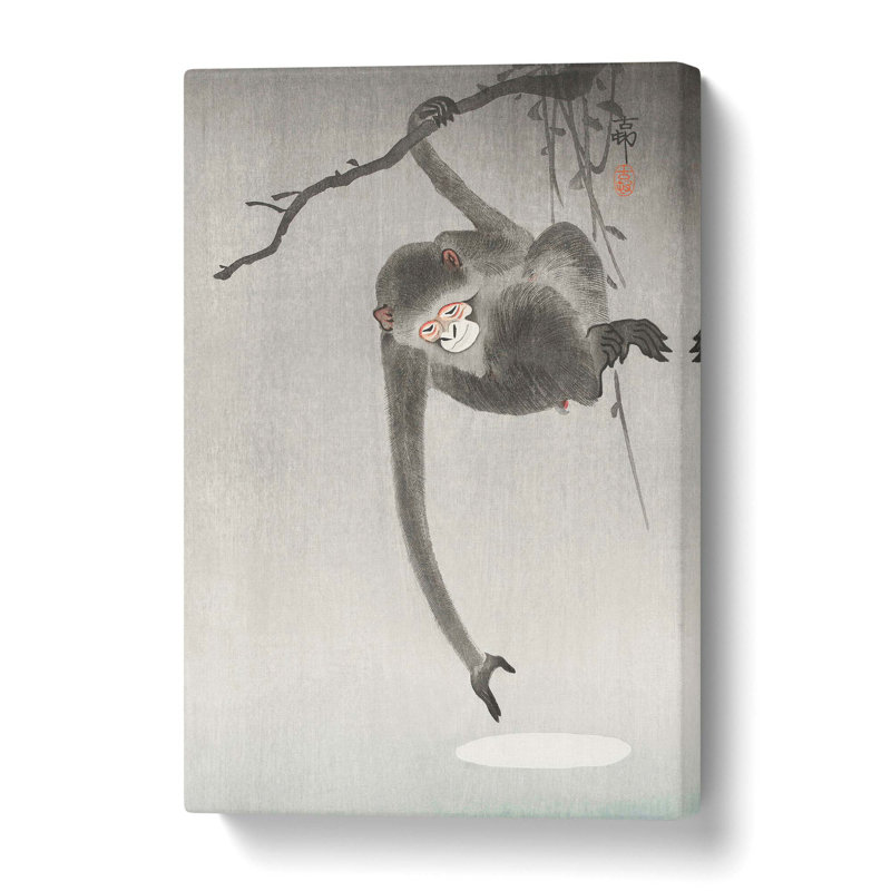 Monkey by Ohara Koson - Wrapped Canvas, 50.8 cm H x 35.6 cm W