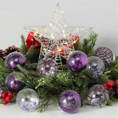 Christmas Ball Ornaments, 30Ct Shatterproof Clear Plastic Pet Ornaments For Holiday Wedding Party Gift Decorations