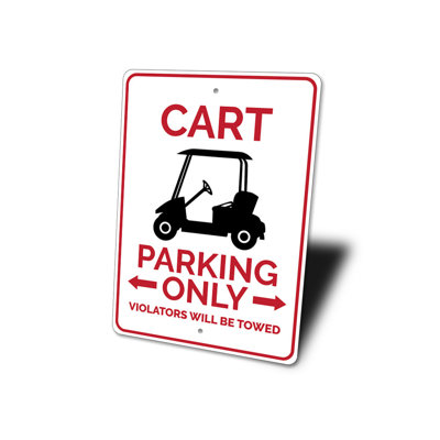 Cart Parking Aluminum Sign