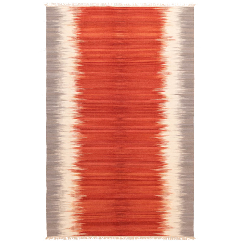 Kilim rouge Wilmette 6 pi 6 po x 9 pi 6 po